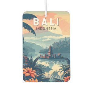 Bali Indonesia Travel Art Vintage Air Freshener