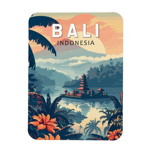 Bali Indonesia Travel Art Vintage Magnet