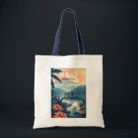 Bali Indonesia Travel Art Vintage Tote Bag<br><div class="desc">Bali retro vector travel design. Bali is an island in Southeast Asia that's known for its beaches,  temples,  and culture. It's also home to marine life,  safari parks,  and art.</div>