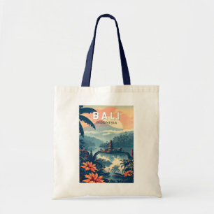 Bali Indonesia Travel Art Vintage Tote Bag
