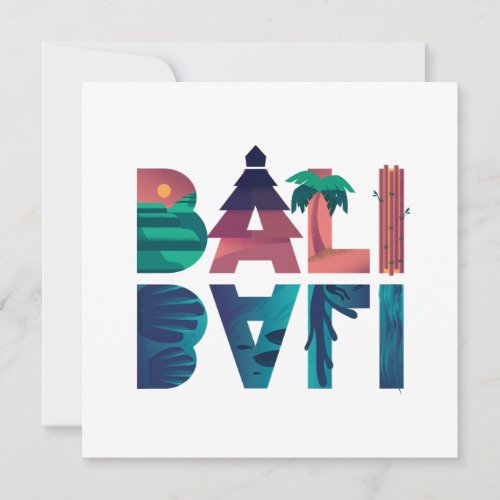 Bali Indonesia Travel Greeting Card