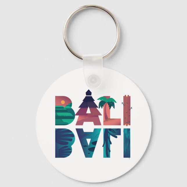 Bali Indonesia Travel Keychain (Front)