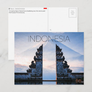 Bali, Indonesia Travel Postcard