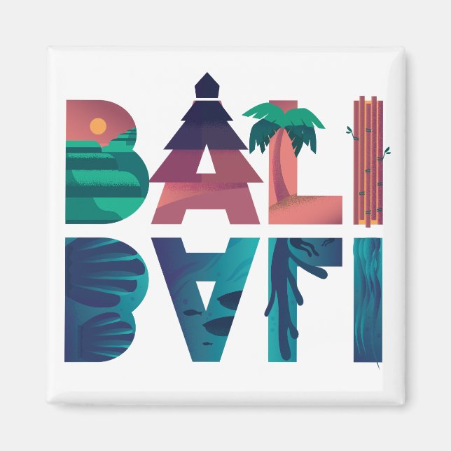 Bali Indonesia Travel  Sticker Magnet (Front)