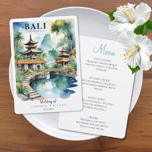 Bali Indonesia Tropical Asian Destination Wedding Menu