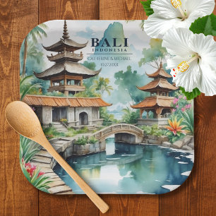 Bali Indonesia Tropical Asian Destination Wedding Paper Plates
