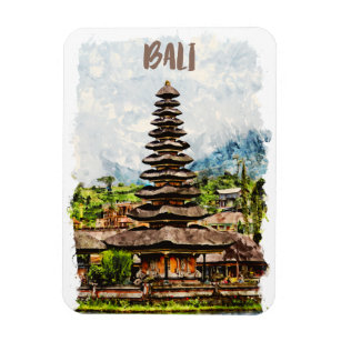 Bali Indonesia Ulun Danu Beratan Photo Magnet