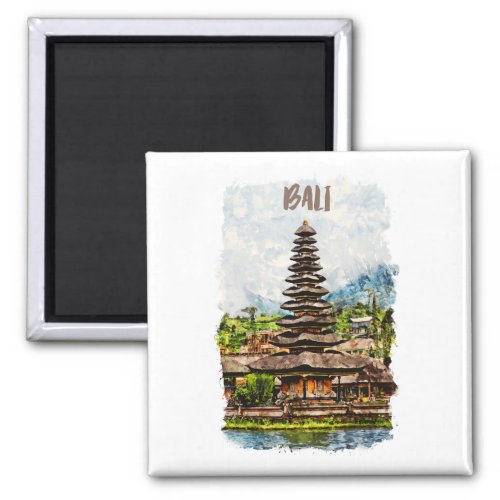Bali Indonesia Ulun Danu Beratan Temple Magnet