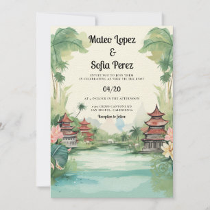 Bali Indonesia View Destination Wedding Invitation