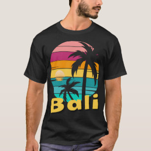 Bali Indonesia - Vintage Tropical Sunset Bali Para T-Shirt