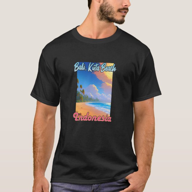 Bali Kuta Beach, Indonesia T-Shirt (Front)