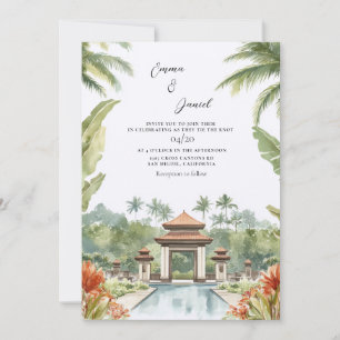 Bali Landscape Destination Wedding Invitation