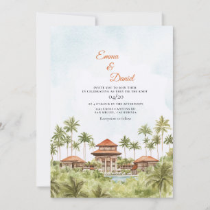 Bali Landscape Destination Wedding Invitation