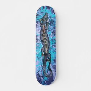 BALI lizard blue blue splatter Skateboard