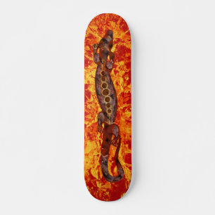 BALI lizard red fire red splatter Skateboard