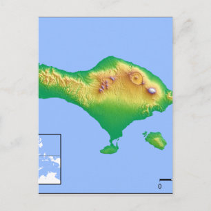 Bali Map Postcard