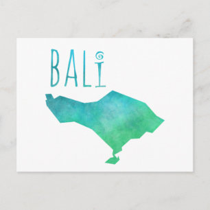 Bali Map Postcard