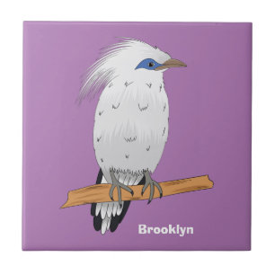 Bali Myna tropical exotic bird Ceramic Tile