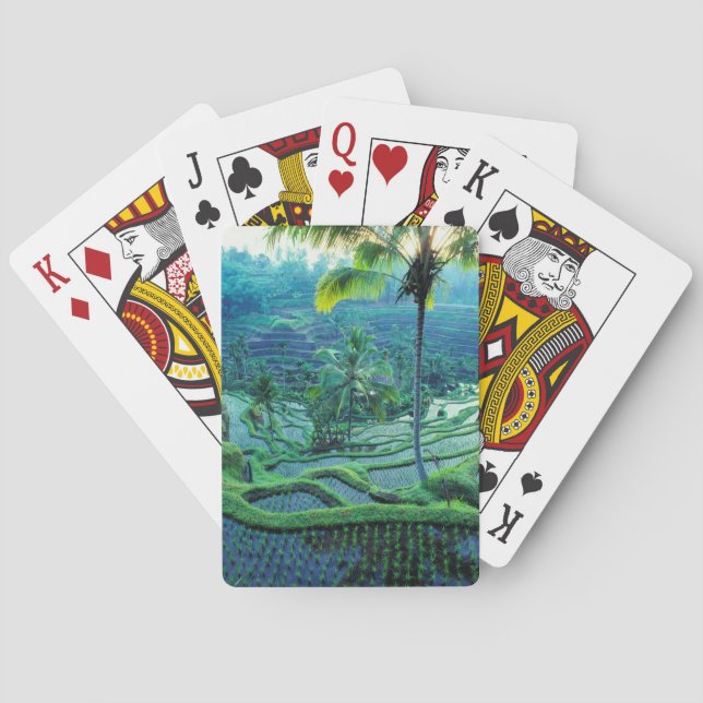 Bali | Overview Of Rice Terraces Poker Cards (Back)