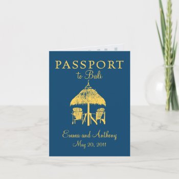 Bali Passport Wedding Invitation by labellarue at Zazzle
