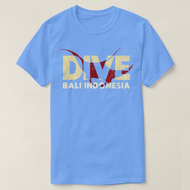 Bali Scuba Dive Manta Ray Diving T-Shirt (Design Front)