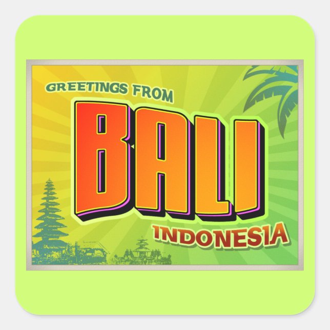 BALI SQUARE STICKER (Front)