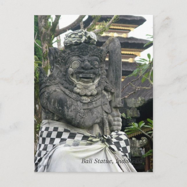 Bali Statue Postcard (Front)