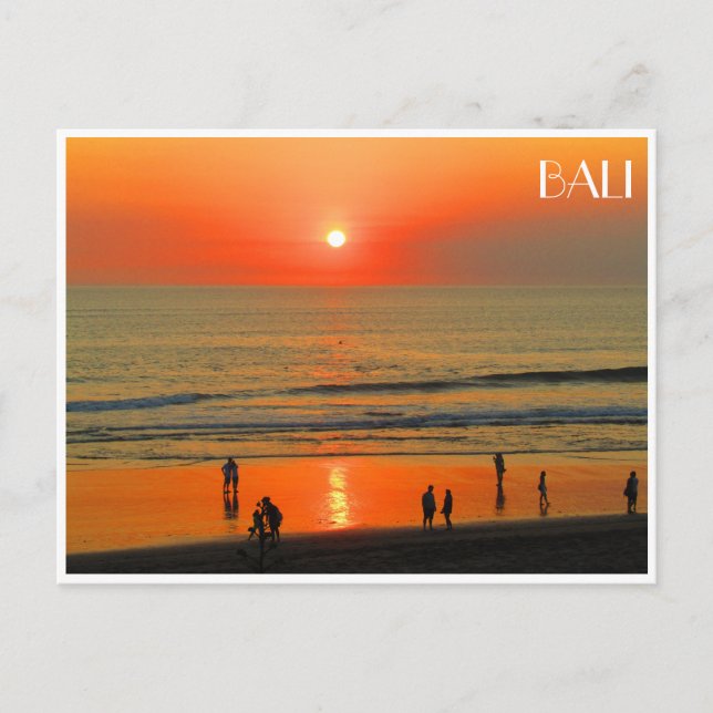 bali sunset seminyak postcard (Front)