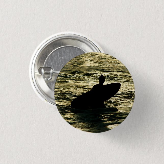 Bali Surfer Golden Hour Badge Button (Front & Back)