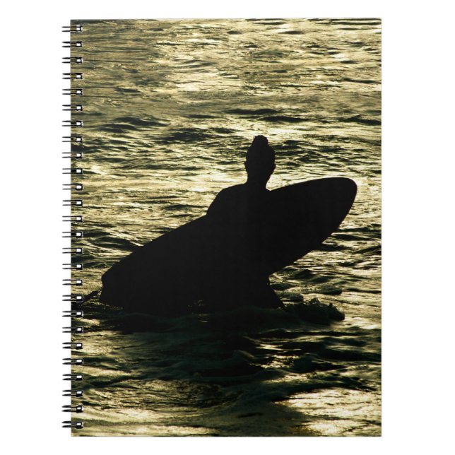 Bali Surfer Golden Hour Spiral Notebook (Front)