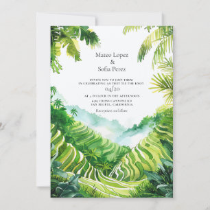 Bali Tegalalang Rice Terraces Landscape Invitation