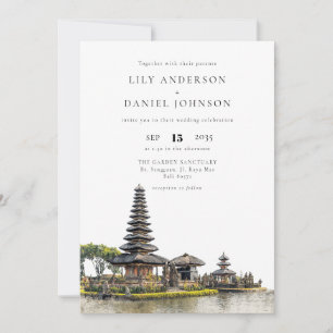 Bali Temple Destination All In One Wedding Invitation