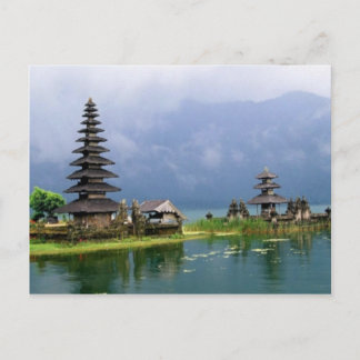 bali temple indonesia postcard