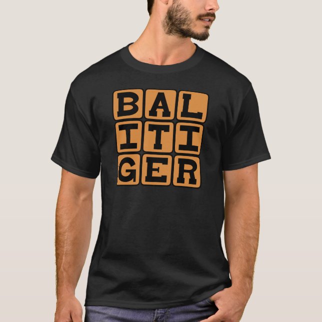 Bali Tiger, Ferocious Cat T-Shirt (Front)