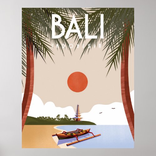 Bali travel poster