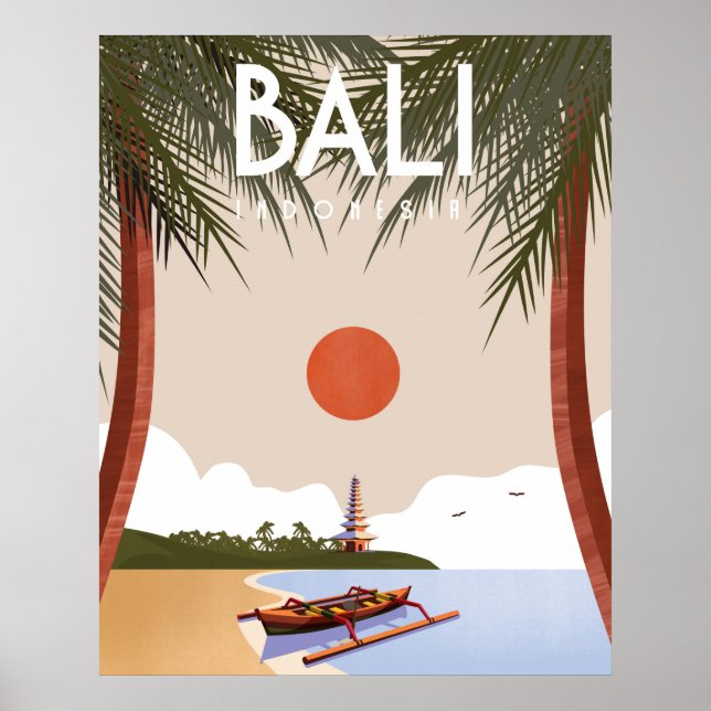 Bali travel poster (Front)