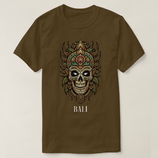 Bali Tribal Mask T-Shirt (Design Front)