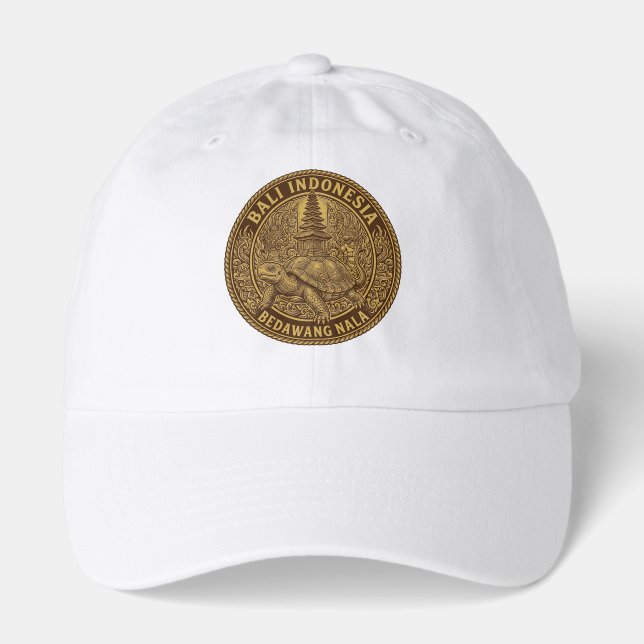 Bali Turtle Pagoda Coin Motif Hat (Front)
