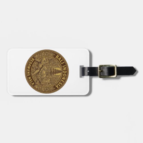 Bali Turtle Pagoda Coin Motif Luggage Tag