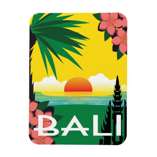 Bali vintage travel style magnet