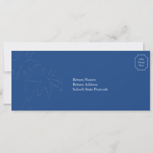 Bali Wedding RSVP Boarding Pass Invitation