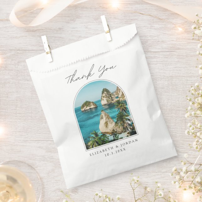 Bali Wedding Thank You Photo Favor Bag (Clipped)