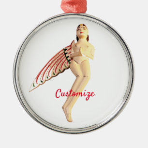 Bali Winged Goddess Thunder_Cove Metal Ornament