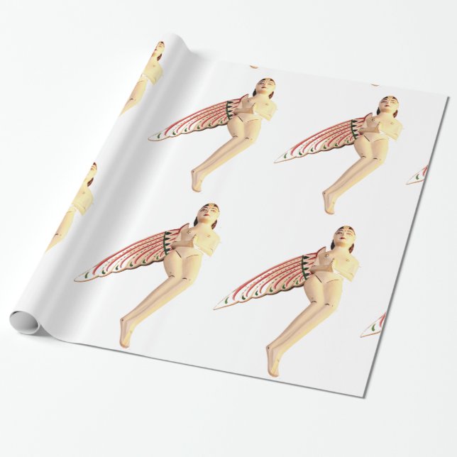Bali Winged Goddess Thunder_Cove Wrapping Paper (Unrolled)