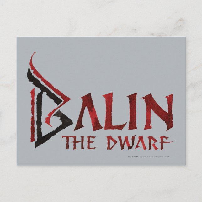 Balin Name Postcard (Front)
