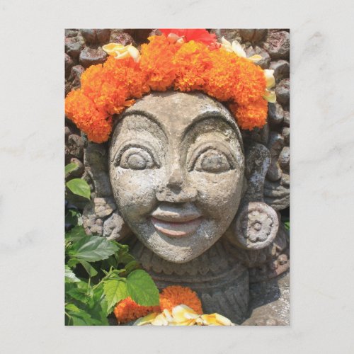 Balinese art postcard