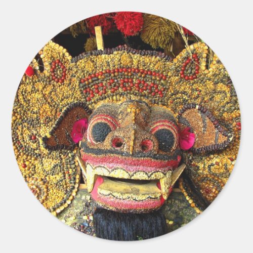 Balinese Barong 2 Classic Round Sticker