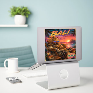 Balinese Barong Beach Aesthetic Poster Sticker