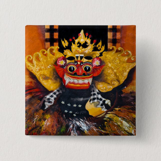 Balinese Barong Button (Front)