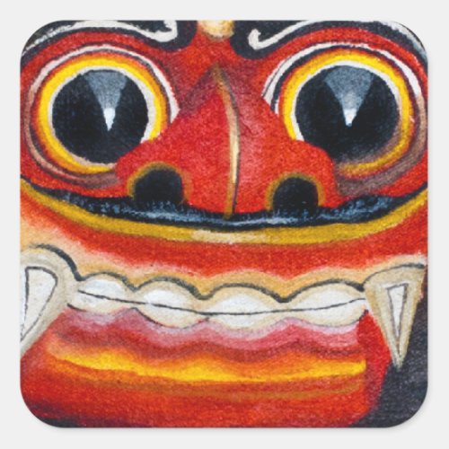 Balinese Barong Square Sticker